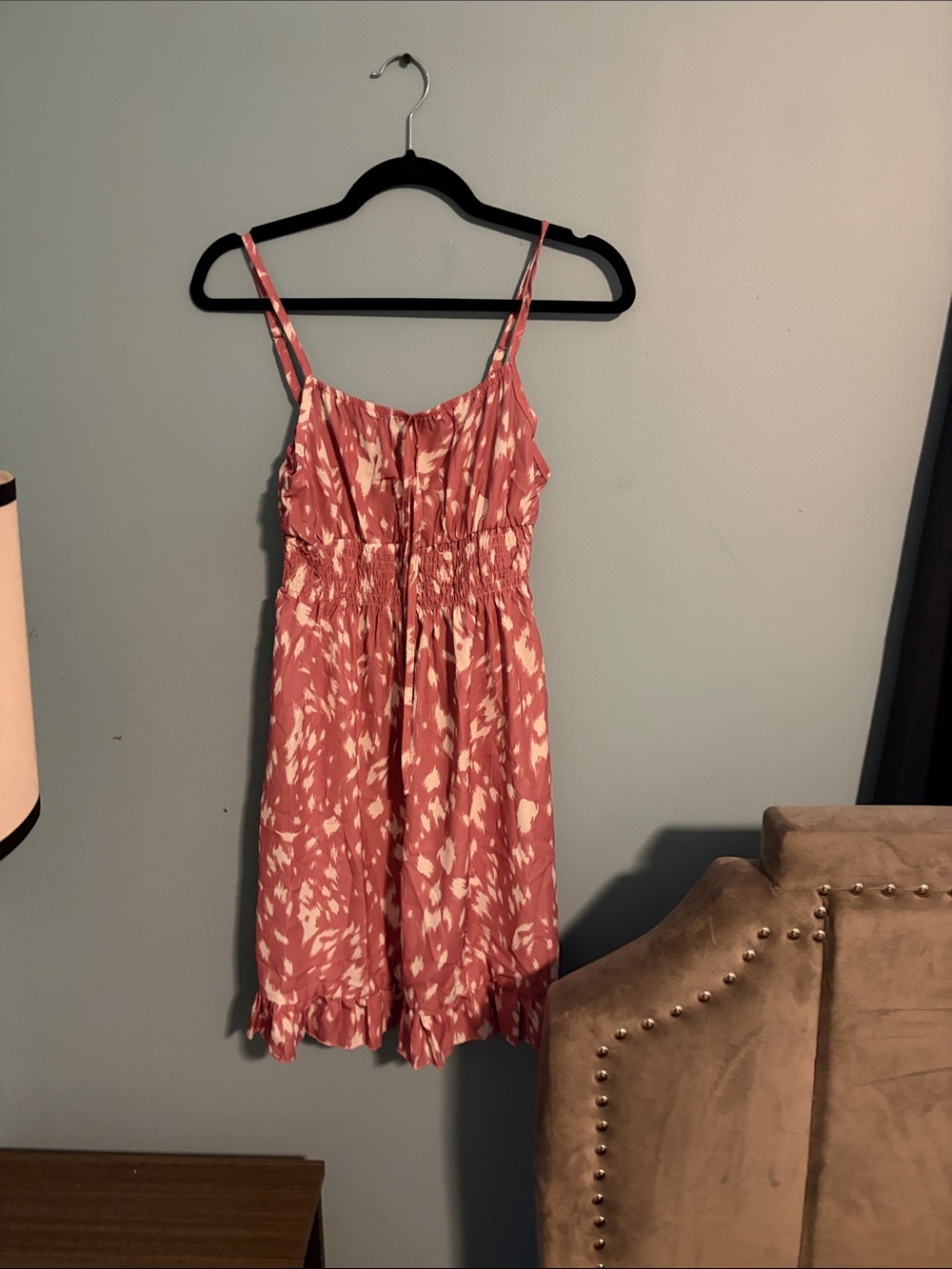 Sleeveless Pink Printed Sundress